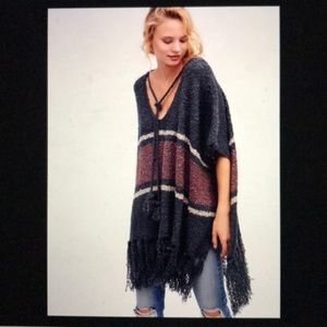Free People Juno Striped Boucher Poncho